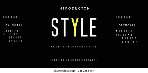 Fuente negrita moderna. Fuente Sans Serif. Fuentes de alfabeto de estilo urbano para moda, deporte, tecnología, digital, película, diseño de logotipo, Ilustración vectorial