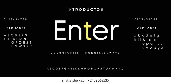 Modern Bold Font. Sans Serif Font. Regular Italic Uppercase Lowercase Typography urban style alphabet fonts for fashion, sport, technology, digital, movie, logo design, vector illustration