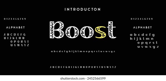 Modern Bold Font. Sans Serif Font. Regular Italic Uppercase Lowercase Typography urban style alphabet fonts for fashion, sport, technology, digital, movie, logo design, vector illustration