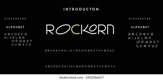 Modern Bold Font. Sans Serif Font. Regular Italic Uppercase Lowercase Typography urban style alphabet fonts for fashion, sport, technology, digital, movie, logo design, vector illustration