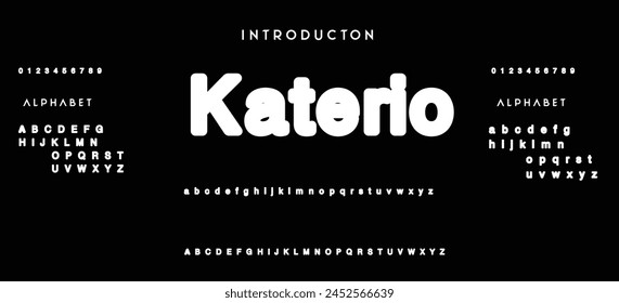 Modern Bold Font. Sans Serif Font. Regular Italic Uppercase Lowercase Typography urban style alphabet fonts for fashion, sport, technology, digital, movie, logo design, vector illustration