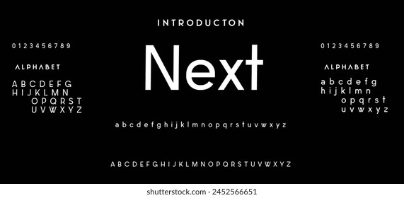 Modern Bold Font. Sans Serif Font. Regular Italic Uppercase Lowercase Typography urban style alphabet fonts for fashion, sport, technology, digital, movie, logo design, vector illustration