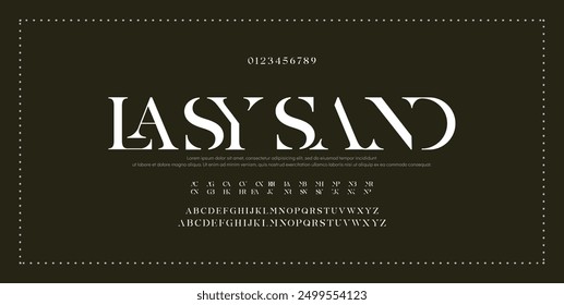 Modern Bold Font. Sans Serif Font. Regular Italic Uppercase Lowercase Typography urban style alphabet fonts for fashion, sport, technology, digital, movie, logo design, vector illustration