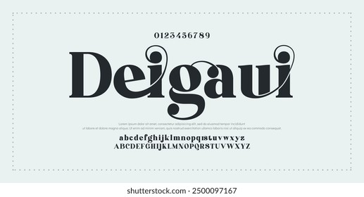 Modern Bold Font. Sans Serif Font. Regular Italic Uppercase Lowercase Typography urban style alphabet fonts for fashion, sport, technology, digital, movie, logo design, vector illustration