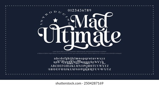 Modern Bold Font. Sans Serif Font. Regular Italic Uppercase Lowercase Typography urban style alphabet fonts for fashion, sport, technology, digital, movie, logo design, vector illustration