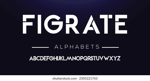 Modern Bold Font. Sans Serif Font. Regular Italic Uppercase Lowercase Typography urban style alphabet fonts for fashion, sport, technology, digital, movie, logo design, vector illustration