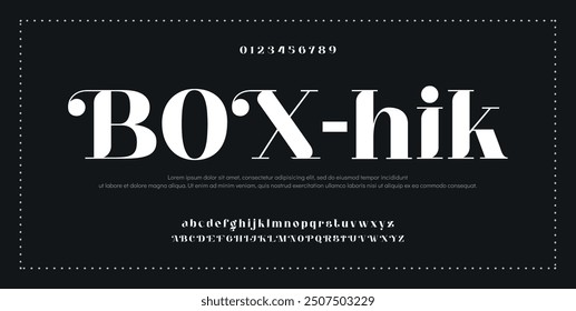 Modern Bold Font. Sans Serif Font. Regular Italic Uppercase Lowercase Typography urban style alphabet fonts for fashion, sport, technology, digital, movie, logo design, vector illustration