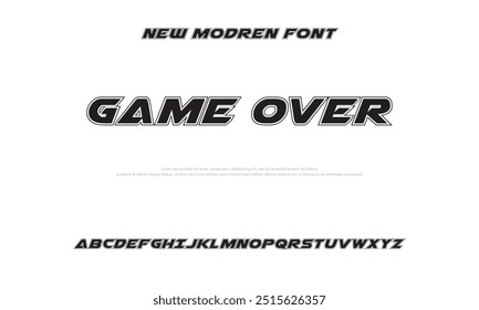 Modern Bold Font. Sans Serif Font. Regular Italic Uppercase Lowercase Typography urban style alphabet fonts for fashion, sport, technology, digital.