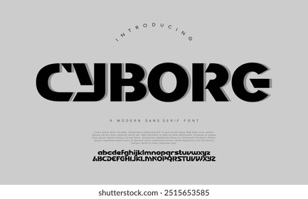 Modern Bold Font. Sans Serif Font. Regular Italic Uppercase Lowercase Typography urban style alphabet fonts for fashion, sport, technology, digital