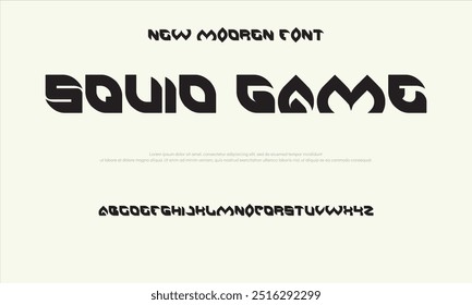 Modern Bold fuente. Fuente Sans Serif. Fuentes regulares del alfabeto del estilo urbano de la tipografía minúscula para la moda, el deporte, la tecnología, digital