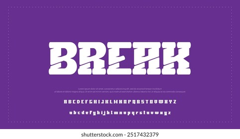 Modern Bold Font. Sans Serif Font. Regular Italic Uppercase Lowercase Typography urban style alphabet fonts for fashion, sport, technology, digital