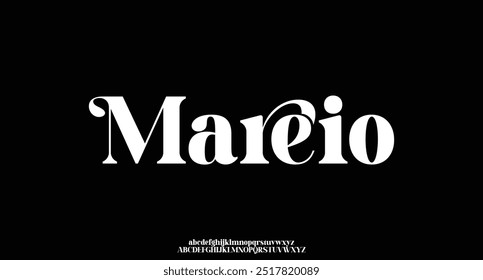 Fonte em negrito moderna. Fonte Sans Serif. Letras do alfabeto do estilo urbano da tipografia maiúscula regular para a moda, esporte, tecnologia, digital, filme, design do logotipo, ilustração vetorial