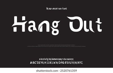 Fonte em negrito moderna. Fonte Sans Serif. Regular Itálico Maiúscula Letra minúscula Tipografia urbana estilo alfabeto fontes para moda, esporte, tecnologia, digital