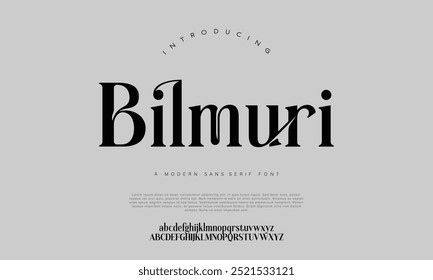 Modern Bold Font. Sans Serif Font. Regular Italic Uppercase Lowercase Typography urban style alphabet fonts for fashion, sport, technology, digital