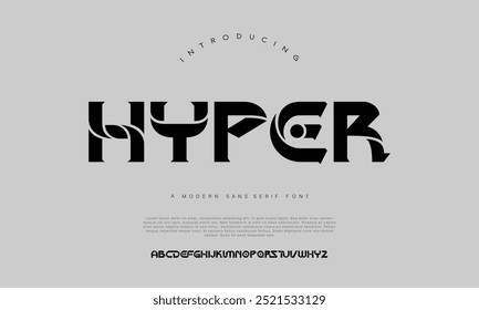 Modern Bold Font. Sans Serif Font. Regular Italic Uppercase Lowercase Typography urban style alphabet fonts for fashion, sport, technology, digital