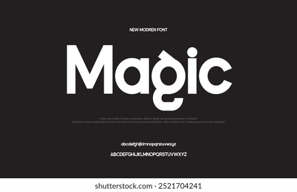 Modern Bold Font. Sans Serif Font. Regular Italic Uppercase Lowercase Typography urban style alphabet fonts for fashion, sport, technology, digital