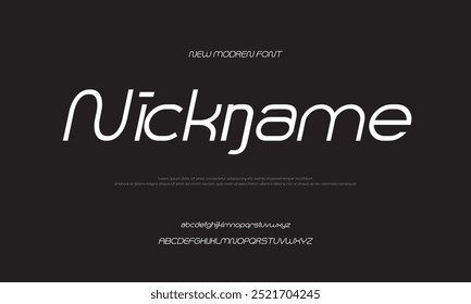 Modern Bold Font. Sans Serif Font. Regular Italic Uppercase Lowercase Typography urban style alphabet fonts for fashion, sport, technology, digital