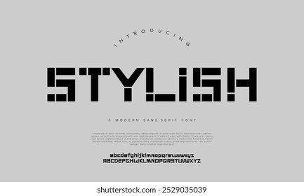 Modern Bold Font. Sans Serif Font. Regular Italic Uppercase Lowercase Typography urban style alphabet fonts for fashion, sport, technology, digital