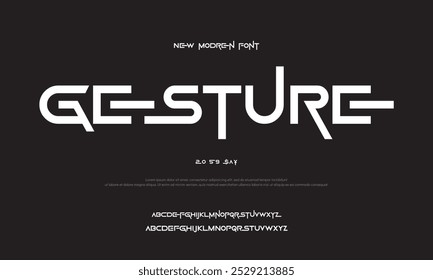 Fonte em negrito moderna. Fonte Sans Serif. Regular Itálico Maiúscula Letra minúscula Tipografia urbana estilo alfabeto fontes para moda, esporte, tecnologia, digital