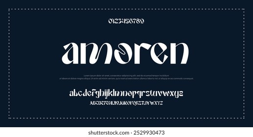 Modern Bold Font. Sans Serif Font. Regular Italic Uppercase Lowercase Typography urban style alphabet fonts for fashion, sport, technology, digital, movie, logo design, vector illustration