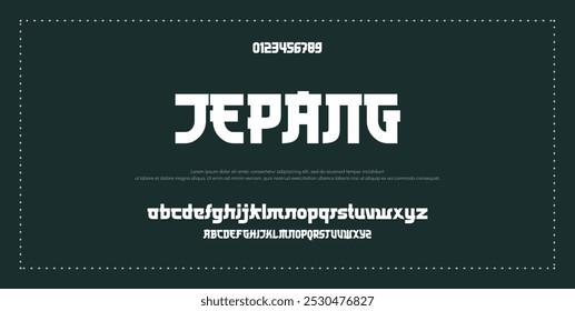 Modern Bold Font. Sans Serif Font. Regular Italic Uppercase Lowercase Typography urban style alphabet fonts for fashion, sport, technology, digital, movie, logo design, vector illustration