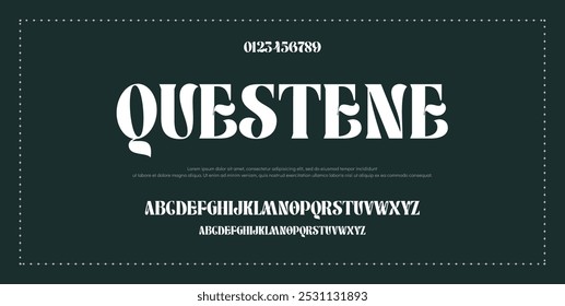 Modern Bold Font. Sans Serif Font. Regular Italic Uppercase Lowercase Typography urban style alphabet fonts for fashion, sport, technology, digital, movie, logo design, vector illustration