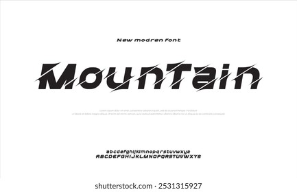 Modern Bold fuente. Fuente Sans Serif. Fuentes regulares del alfabeto del estilo urbano de la tipografía minúscula para la moda, el deporte, la tecnología, digital