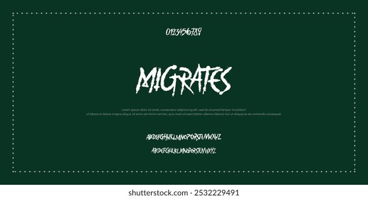Fonte em negrito moderna. Fonte Sans Serif. Letras de alfabeto de estilo urbano de tipografia maiúsculas de itálico regular para moda, esporte, tecnologia, digital, filme, design de logotipo, ilustração vetorial
