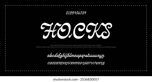 Fonte em negrito moderna. Fonte Sans Serif. Letras de alfabeto de estilo urbano de tipografia maiúsculas de itálico regular para moda, esporte, tecnologia, digital, filme, design de logotipo, ilustração vetorial