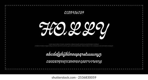 Modern Bold Font. Sans Serif Font. Regular Italic Uppercase Lowercase Typography urban style alphabet fonts for fashion, sport, technology, digital, movie, logo design, vector illustration
