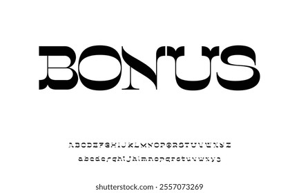 Modern Bold Font. Sans Serif Font. Regular Italic Uppercase Lowercase Typography urban style alphabet fonts for fashion, sport, technology, digital, movie, logo design, vector illustration