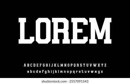 Modern Bold Font. Sans Serif Font. Regular Italic Uppercase Lowercase Typography urban style alphabet fonts for fashion, sport, technology, digital, movie, logo design, vector illustration