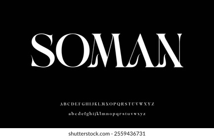 Modern Bold Font. Sans Serif Font. Regular Uppercase Lowercase Typography urban style alphabet fonts for fashion, sport, technology, digital, movie, logo design, vector illustration