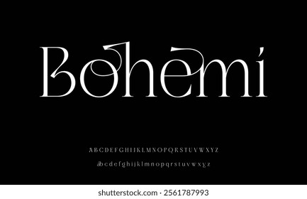 Modern Bold Font. Sans Serif Font. Regular Italic Uppercase Lowercase Typography urban style alphabet fonts for fashion, sport, technology, digital, movie, logo design, vector illustration