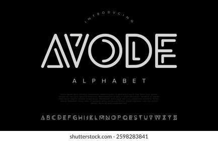 Modern Bold Font. Sans Serif Font. Regular Italic Uppercase Lowercase Typography urban style alphabet fonts for fashion, sport, technology, digital, movie, logo design, vector illustration