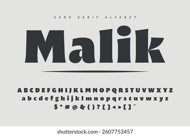 Modern Bold Font. Sans Serif Font. Regular Italic Uppercase Lowercase Typography urban style alphabet fonts for fashion, sport, technology, digital, movie, logo design, vector illustration