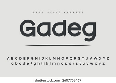 Modern Bold Font. Sans Serif Font. Regular Italic Uppercase Lowercase Typography urban style alphabet fonts for fashion, sport, technology, digital, movie, logo design, vector illustration