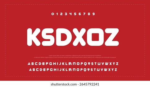 Modern Bold Font. Sans Serif Font. Regular Italic Uppercase Lowercase Typography urban style alphabet fonts for fashion, sport, technology, digital, movie, logo design, vector illustration