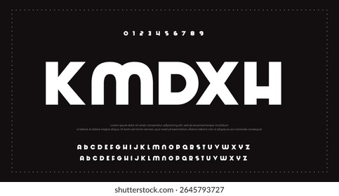 Modern Bold Font. Sans Serif Font. Regular Italic Uppercase Lowercase Typography urban style alphabet fonts for fashion, sport, technology, digital, movie, logo design, vector illustration