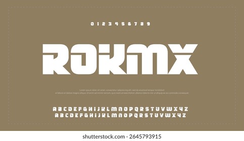 Modern Bold Font. Sans Serif Font. Regular Italic Uppercase Lowercase Typography urban style alphabet fonts for fashion, sport, technology, digital, movie, logo design, vector illustration