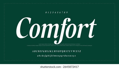 Fonte em negrito moderna. Fonte Sans Serif. Letras de alfabeto de estilo urbano de tipografia maiúsculas de itálico regular para moda, esporte, tecnologia, digital, filme, design de logotipo, ilustração vetorial