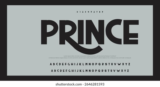 Modern Bold Font. Sans Serif Font. Regular Italic Uppercase Lowercase Typography urban style alphabet fonts for fashion, sport, technology, digital, movie, logo design, vector illustration