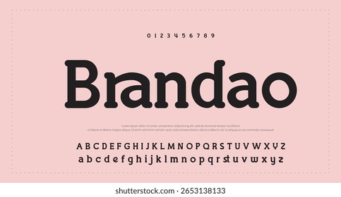 Modern Bold Font. Sans Serif Font. Regular Uppercase Lowercase Typography urban style alphabet fonts for fashion, sport, technology, digital, movie, logo design, vector illustration