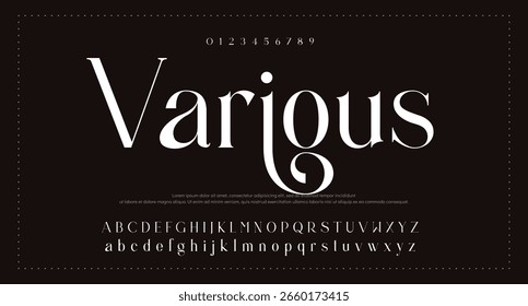 Moderne, fette Schrift. Serielle Sans-Schriftart. Regular Italic Großbuchstabe Kleinbuchstabe Typografie urbanen Stil Alphabet Schriftarten für Mode, Sport, Technologie, digital, Film, Logo-Design, Vektorgrafik