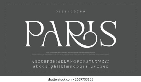 Modern Bold Font. Sans Serif Font. Regular Uppercase Lowercase Typography urban style alphabet fonts for fashion, sport, technology, digital, movie, logo design, vector illustration