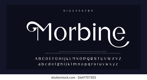  Moderne, fette Schrift. Serielle Sans-Schriftart. Regular Italic Großbuchstabe Kleinbuchstabe Typografie urbanen Stil Alphabet Schriftarten für Mode, Sport, Technologie, digital, Film, Logo-Design, Vektorgrafik