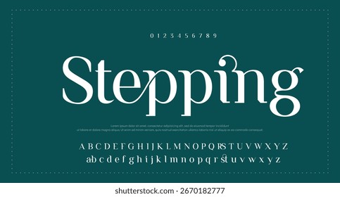 Fonte em negrito moderna. Fonte Sans Serif. Letras de alfabeto de estilo urbano de tipografia maiúsculas de itálico regular para moda, esporte, tecnologia, digital, filme, design de logotipo, ilustração vetorial