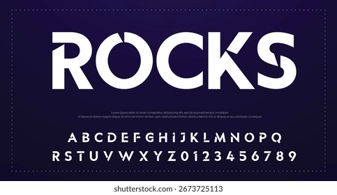 Modern Bold Font. Sans Serif Font. Regular Italic Uppercase Lowercase Typography urban style alphabet fonts for fashion, sport, technology, digital, movie, logo design, vector illustration