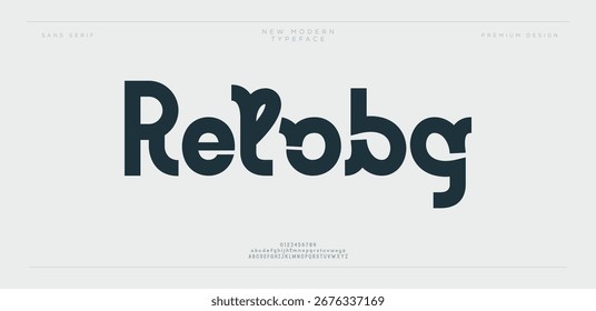 Modern Bold Font. Sans Serif Font. Regular Uppercase Lowercase Typography urban style alphabet fonts for fashion, sport, technology, digital, movie, logo design, vector illustration