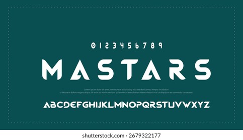 Modern Bold fuente. Fuente Sans Serif. Fuentes regulares del alfabeto del estilo urbano de la tipografía minúscula para la moda, deporte, tecnología, digital, película, diseño del logotipo, Ilustración vectorial
